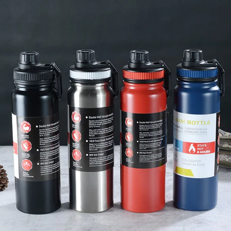 Belifou Garrafa Térmica Espacial 800ml Escolar Inox Água Quente Fria Isotérmica com Alça Antivazamento Infantil Portátil