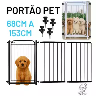 Portão Pet Grade Para Cachorro (68cm A 153cm) + Extensores Segurança Para Pet e Crianças. em Oferta na Shopee
