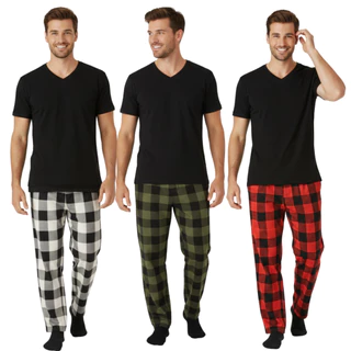 Pijama Masculino Meia Manga com Calça / Roupa de Dormir Masculina em Oferta na Shopee