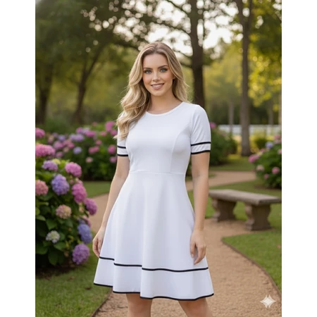 Vestido Rodado Manga Curta Moda Evangelica Casual Gode Cinto De Brinde Trabalho Igreja Social