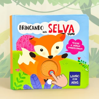 Livro Infantil Sensorial Toque e Sinta Brincando Na Selva - Livro Com Abas e Texturas Colecionável em Oferta na Shopee