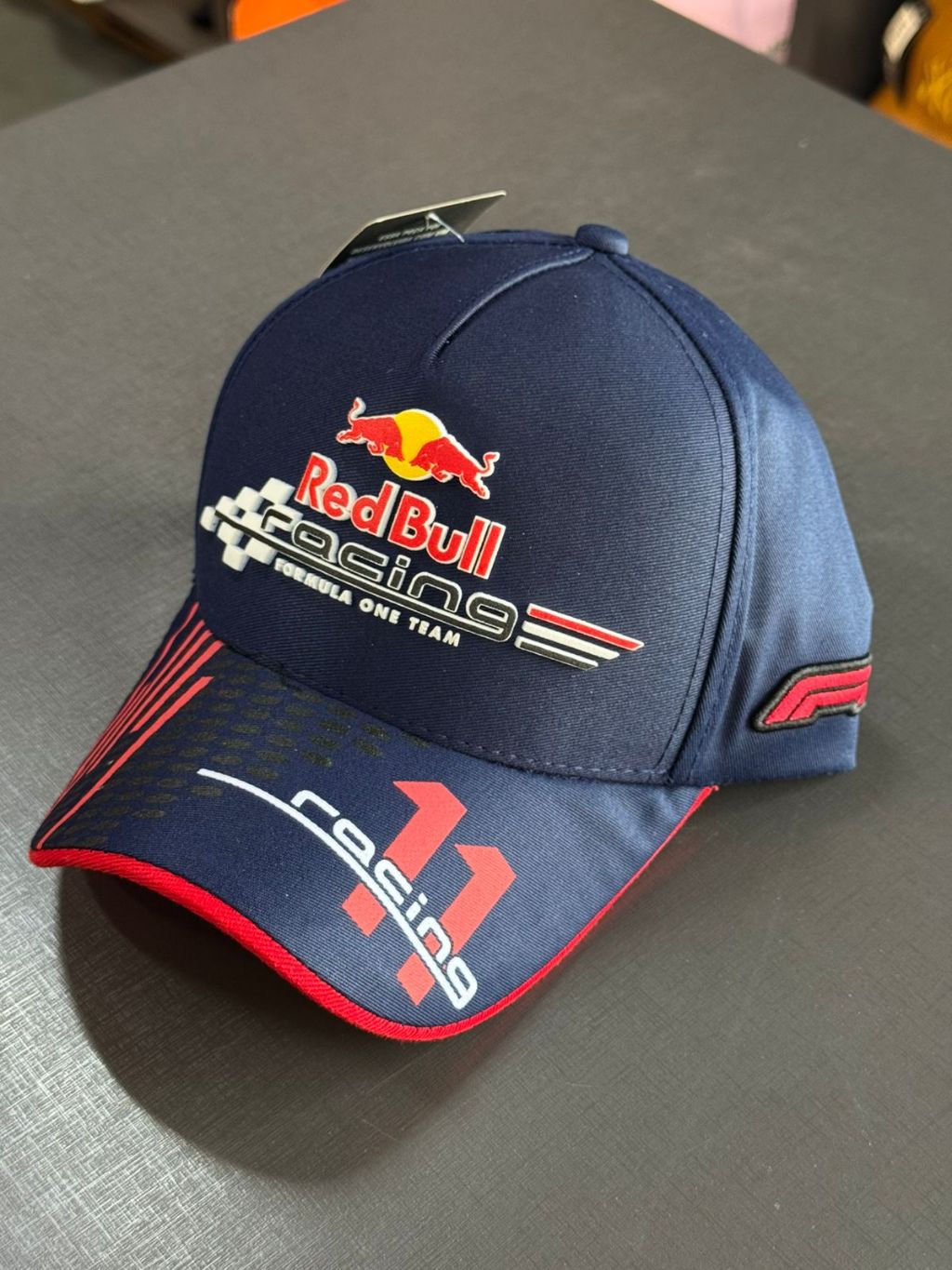 Boné Red Bull Racing Azul Marinho aba vermelha Fórmula 1 Aba Curva ...
