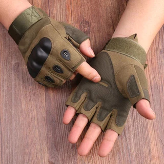 Luva Tática Meio Dedo para Motociclistas Motoqueiros Proteção Ultra Resistente