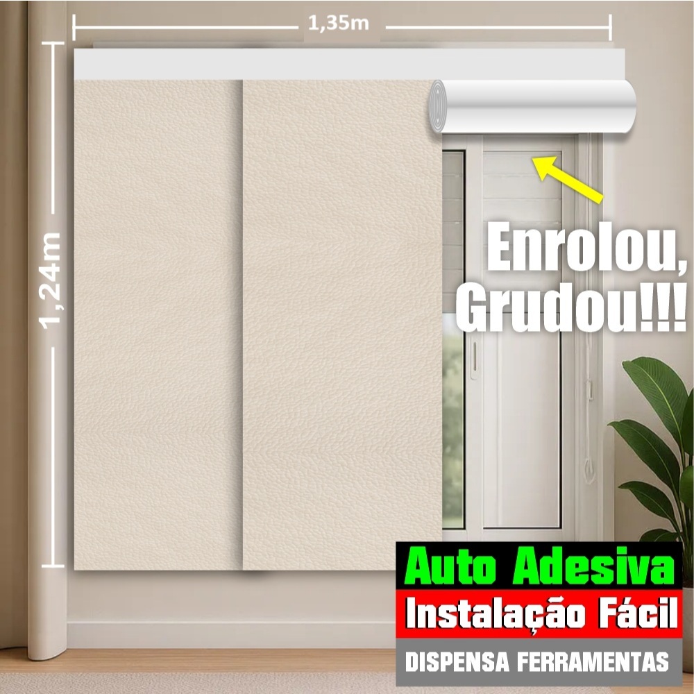 Cortina Adesiva Modular - Persiana Manual Fácil de instalar | Shopee Brasil
