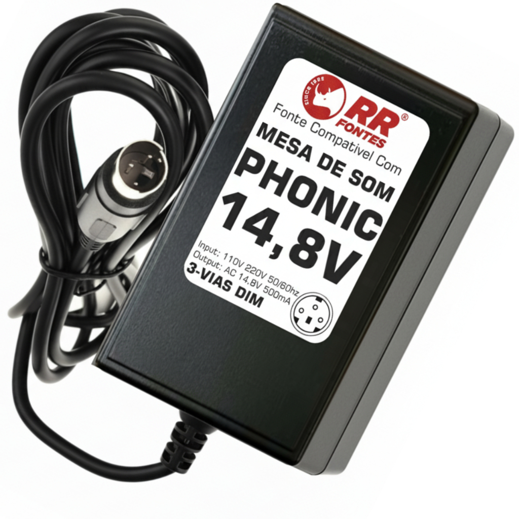 Fonte Mesa Phonic Am 25 55 85 105 125 Fx Ac 14,8vac 500mA | Shopee