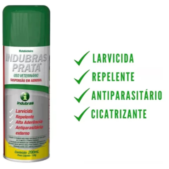 MATA BICHEIRA PRATA 200ML - USO VET INDUBRAS