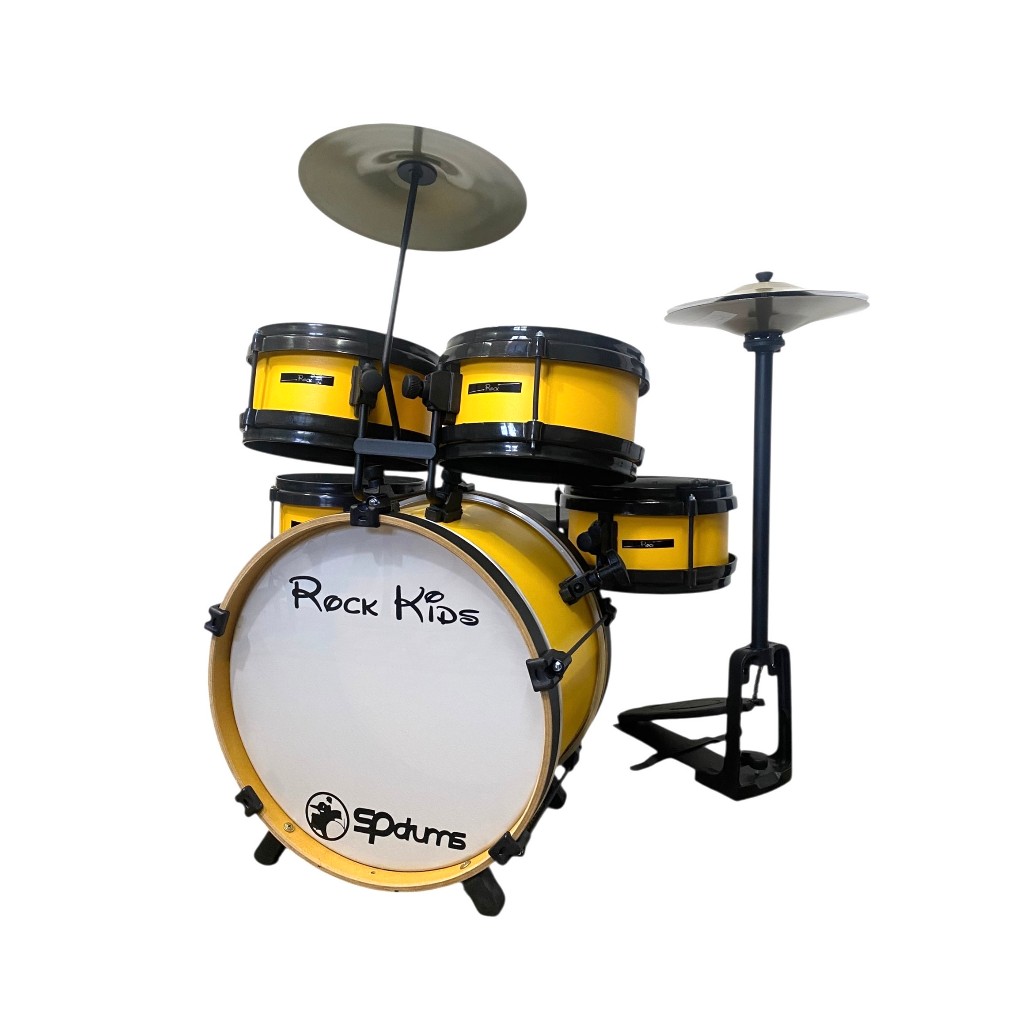 Bateria Infantil Resistente Rmv Rock Kids Com Chimbal Banco