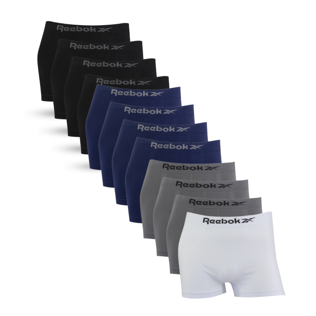 Kit Com 12 Cuecas Boxer Masculina Adulto Reebok Original | Shopee Brasil