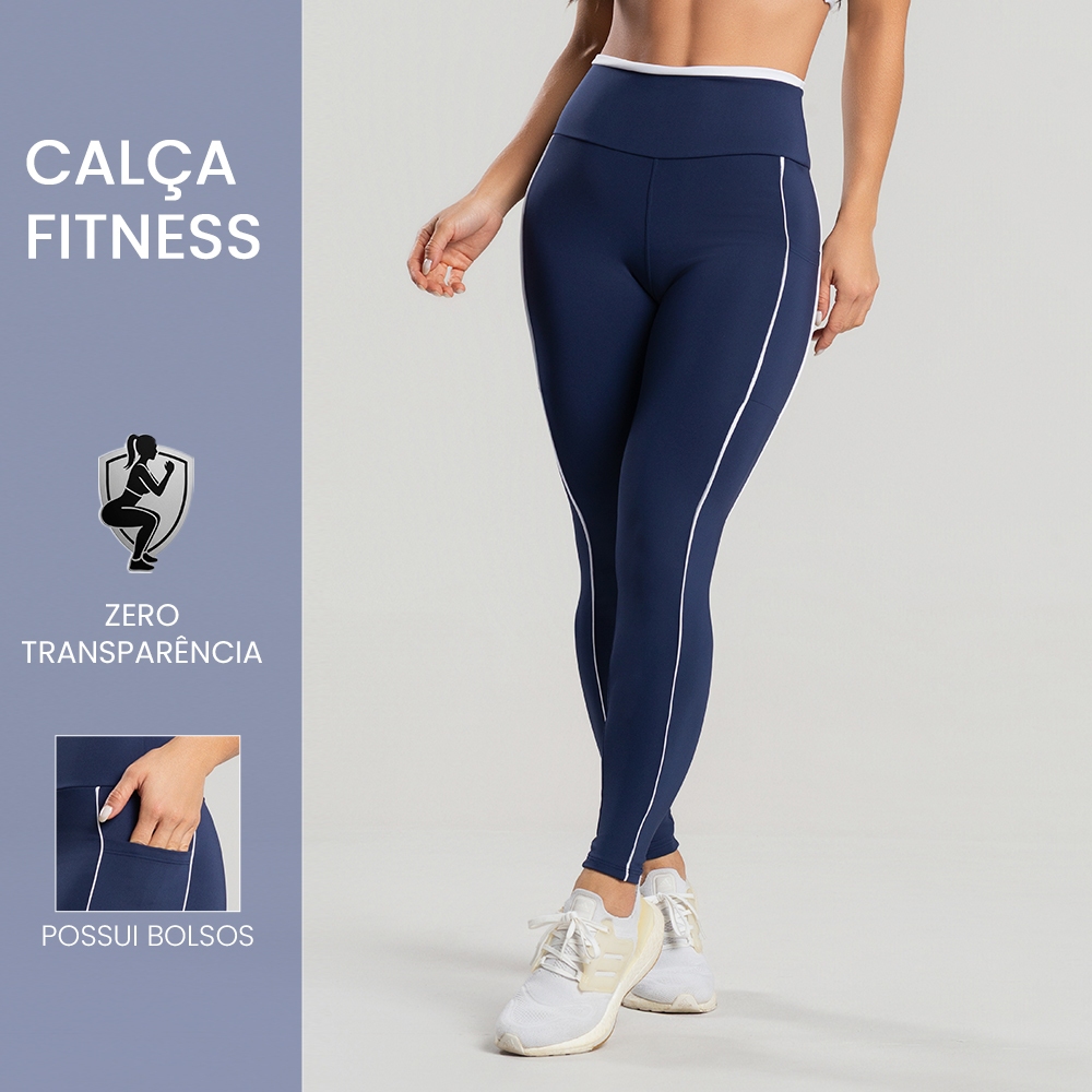 Calça Fitness Feminina com Bolso – Zero Transparência para Academia e ...
