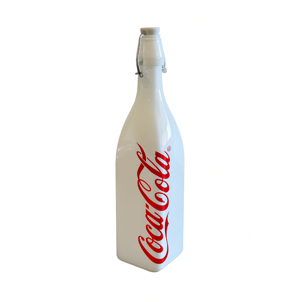 Garrafa Coca-Cola de Vidro 1L Retrô Tampa Hermética Decorativa