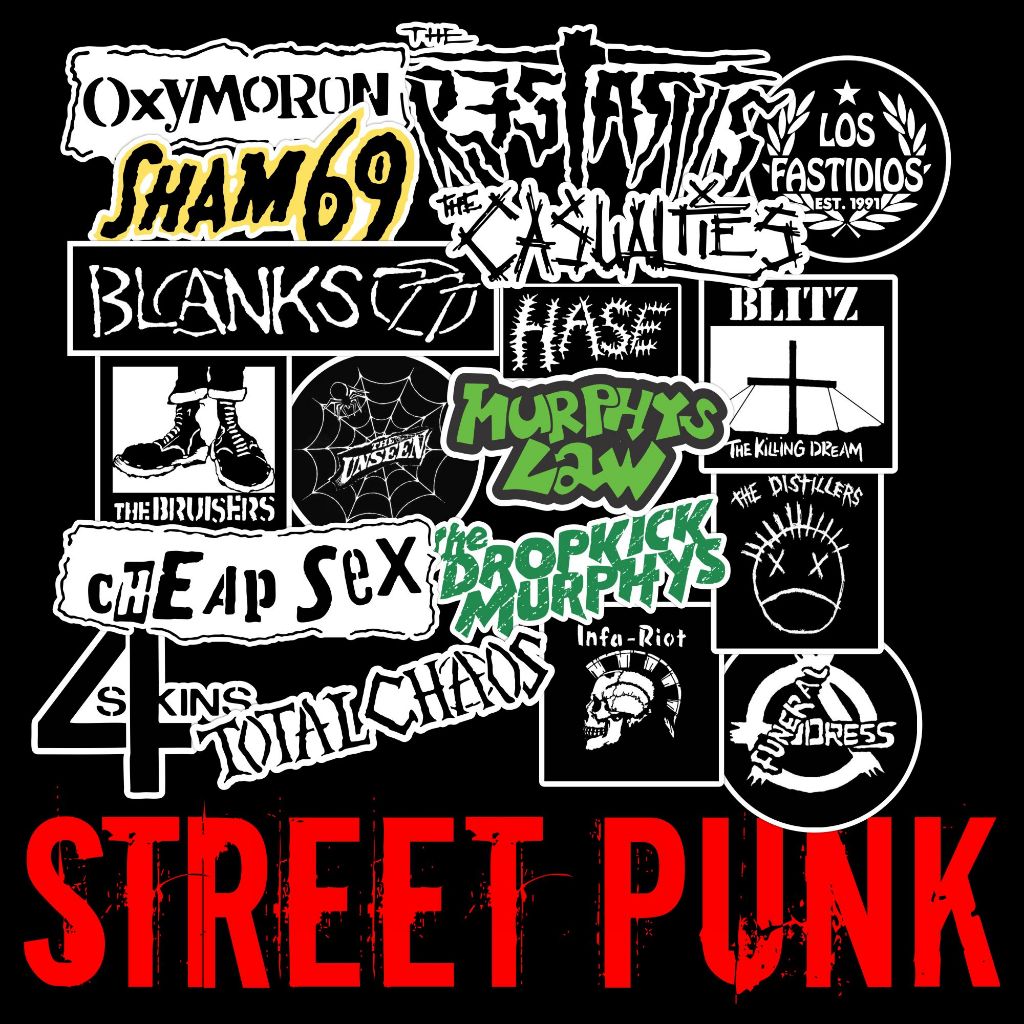 Adesivo Bandas Street Punk Rock - Cartela 18 Stickers | Shopee Brasil