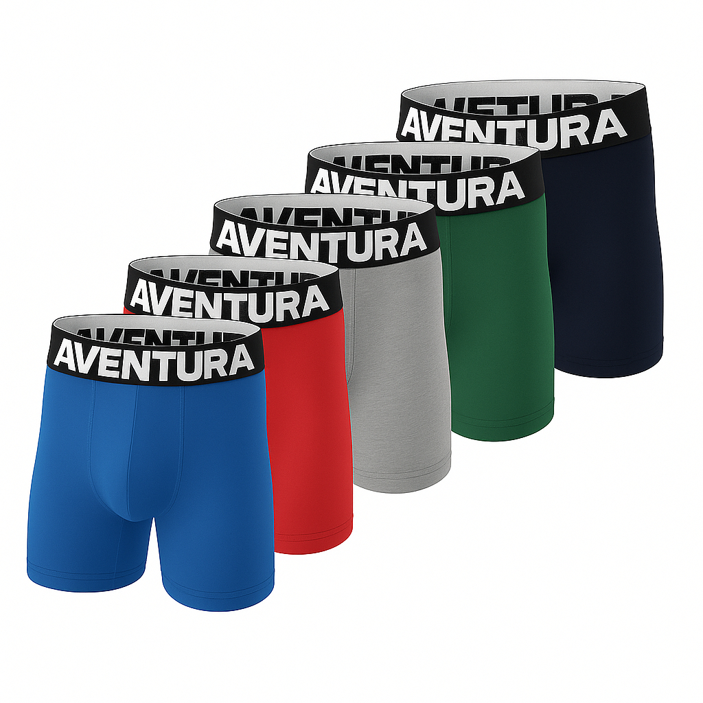 Cueca Boxer Box Kit com 7 Unidades Masculino AVENTURA | Shopee Brasil