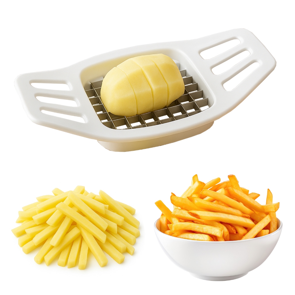 Cortador Fatiador Batata Palito Legumes Manual Aço Inox