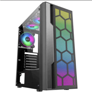 Gabinete Gamer K-MEX Multiverso CG-02TT Mid Tower RGB Vidro Temperado ATX/MicroATX/ITX – Preto