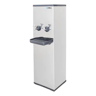 Bebedouro Industrial De Água 25 Litros 2 Torneiras Geladas Purificador Total Inox De Coluna + Filtro
