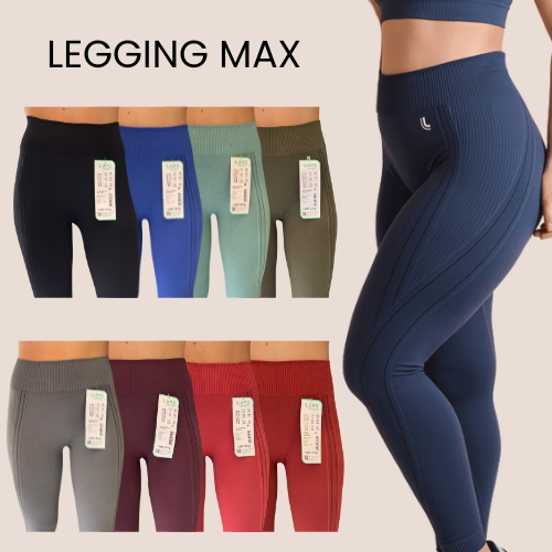 Calça Legging Max Feminina Original Fitness Sem Transparência Treino Academia Trend Black Friday