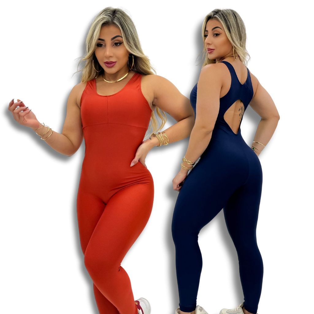 Macacão Leg Feminino De Academia Longo Fitness Liso | Shopee Brasil