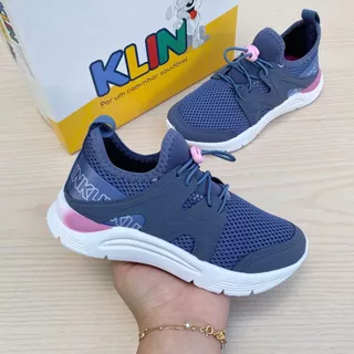 Tênis Klin Infantil Menina New Sports Confortável Anatômico Volta as aulas Calce Fácil em Oferta na Shopee