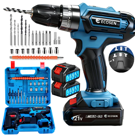 Parafusadeira/Furadeira be Impacto Kit Maleta COM DUAS BATERIAS Kit de 28pcs 220V/110V