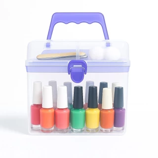 Caixa Organizadora p/ Esmaltes + Acessórios de Unha | Portátil e Resistente em Oferta na Shopee
