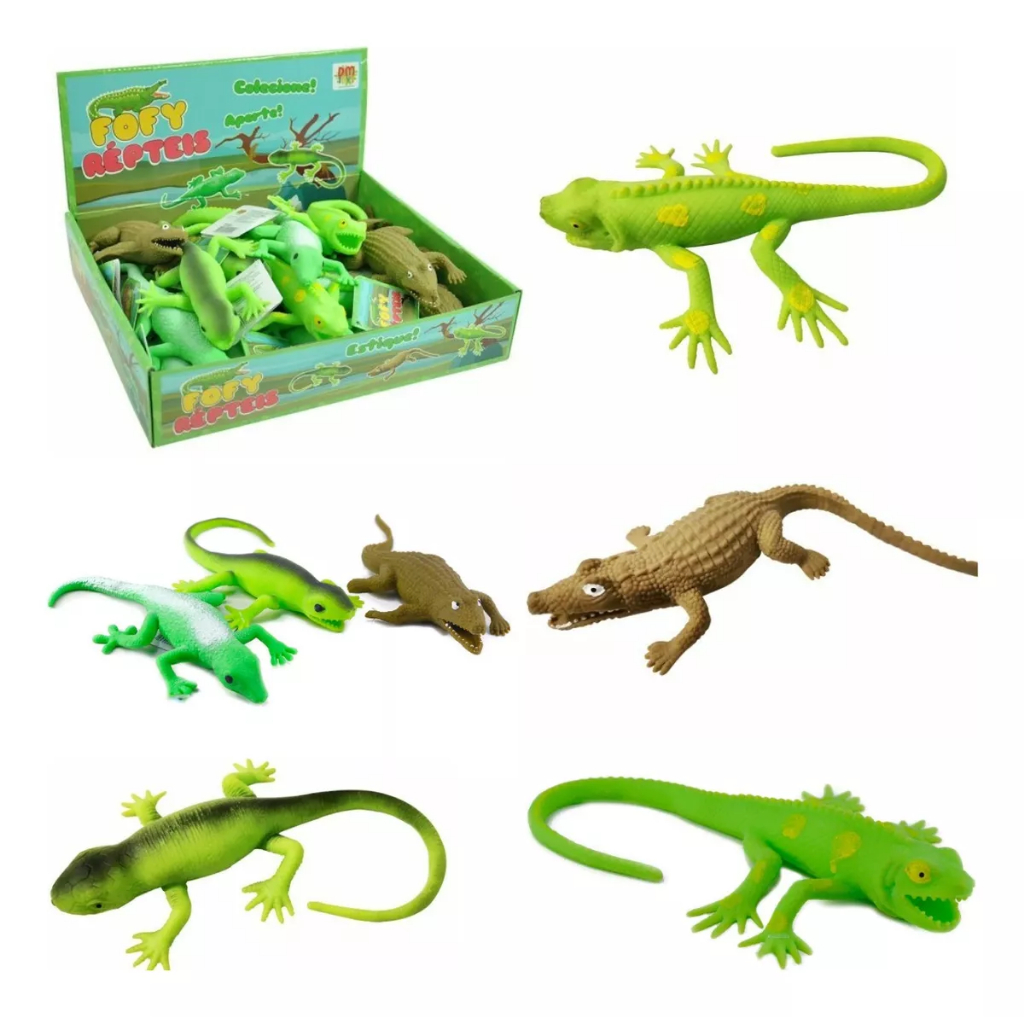 Animais De Brinquedo Répteis 15cm Antistress Sensorial Areia | Shopee ...