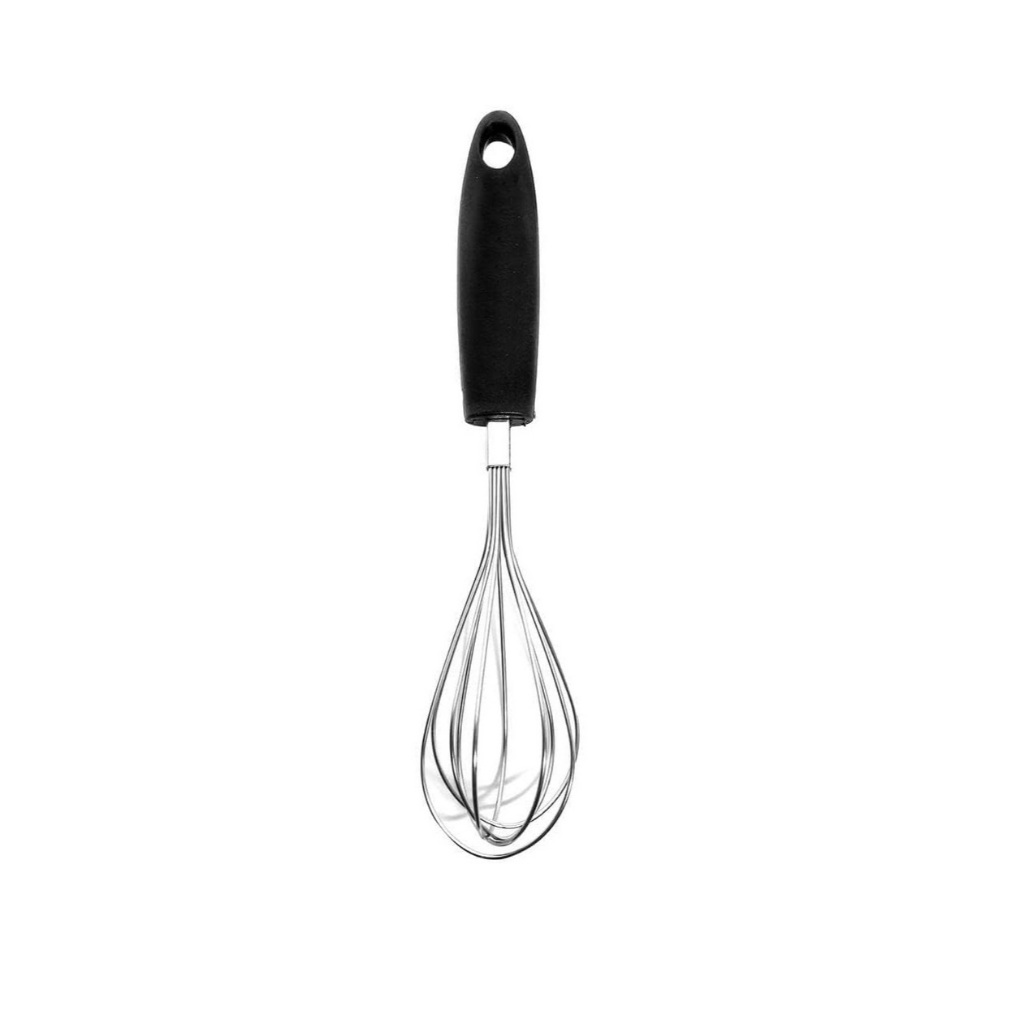 Batedor de ovos fouet inox com cabo preto 24cm Tuut