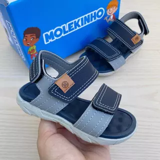 Papete Sandália Infantil Menino Mini Molekinho Confortável Escola Ajustável em Oferta na Shopee