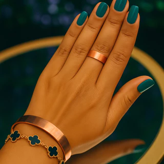 Conjunto anel e pulseira de cobre natural 100% Puro sabona ajustável em Oferta na Shopee