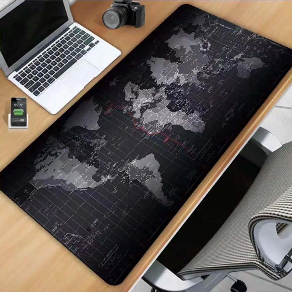 Mouse Pad Grande Mapa Mundial Antiderrapante Impermeável Gamer ...