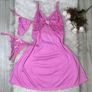 Kit 1 camisola sem bojo feminina com 2 calcinhas sexy em Oferta na Shopee