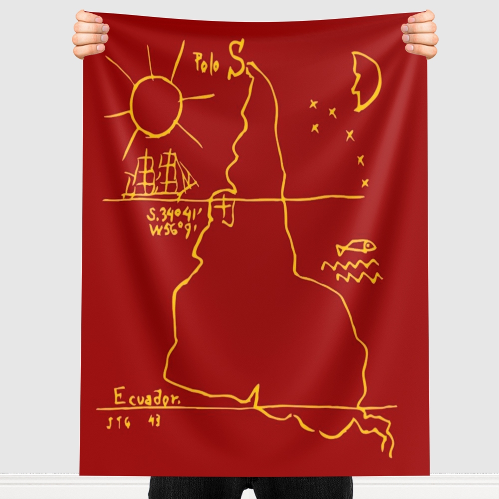 Bandeira Decorativa Flag Tecido De Parede Nosso Norte É o Sul América Invertida