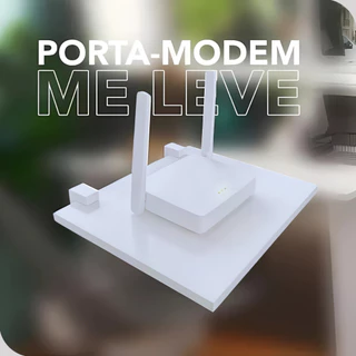 Prateleira Suspensa Porta Modem Branco 20x24cm  Com Suporte Decoração em Oferta na Shopee