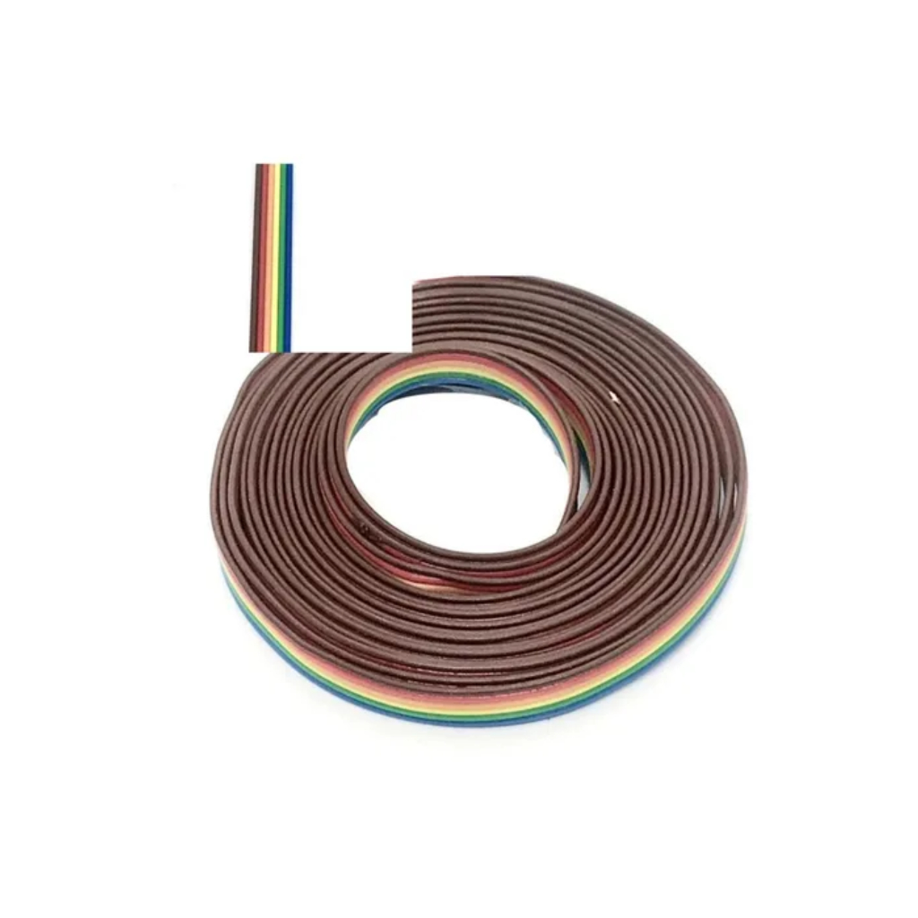 1 metro Cabo Flat Colorido 6 Vias 26AWG – para Arduino, Protoboard ...