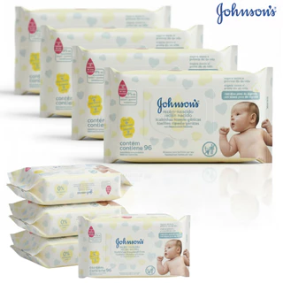 Lenço Umedecido JOHNSON'S Baby Recém-Nascido Sem Fragrância 48un – Suave como Água e Algodão Toalhinhas Hipoalergênicas