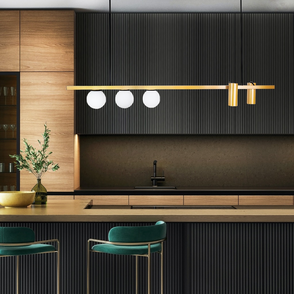 Luminária Lustre Pendente Bolinha Moderno p/ Mesa Bancada Cozinha ...