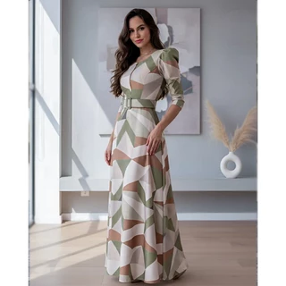 Vestido Plus size Moda Evangelica Cristã Moda Gold