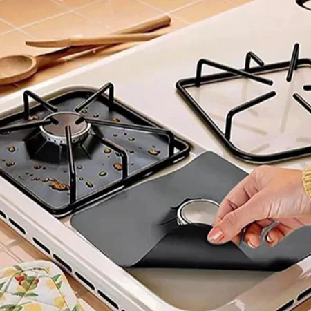Kit 4/20 Protetores Proteção Forra Fogão Anti Aderente Reutilizável-Bazar connect