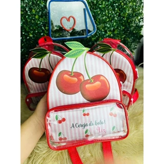 Kit mochila transparente com bolso cristal 3D Personalizado lembrancinha infantil VARIOS TEMAS