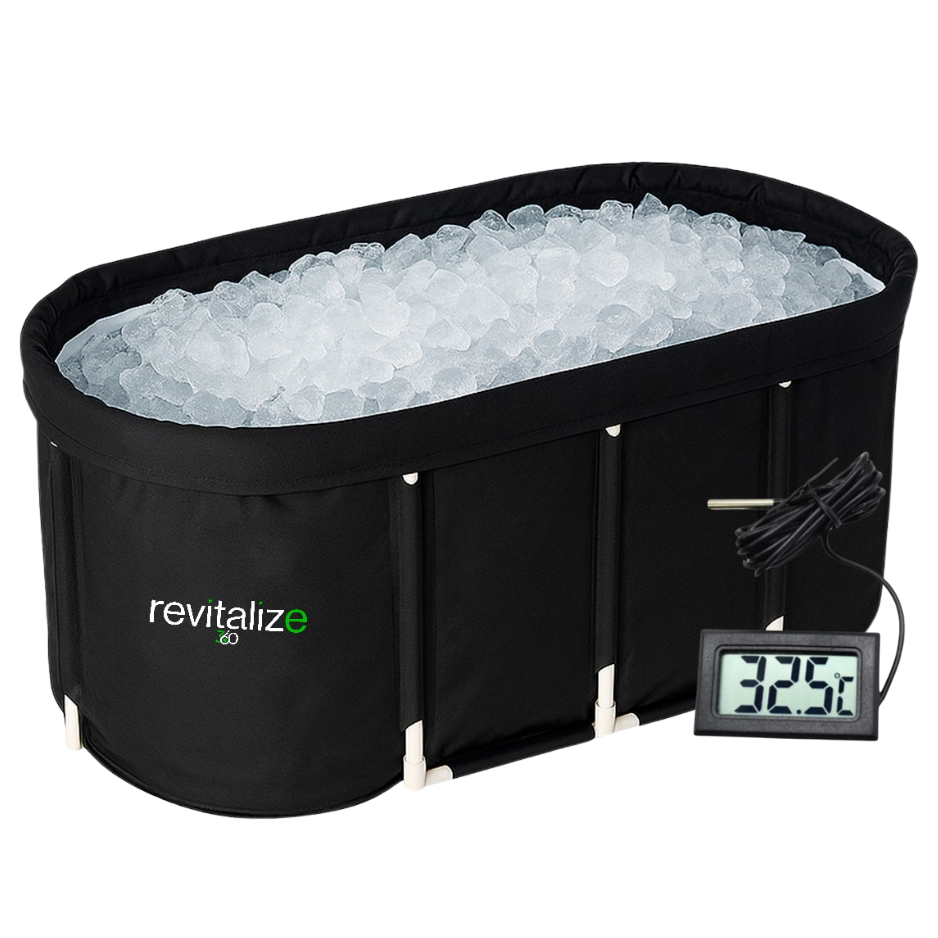 BANHEIRA OFURÔ OVAL PARA IMERSÃO NO GELO PISCINA DOBRÁVEL PORTÁTIL REVITALIZE360