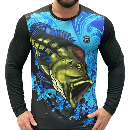 Camisa de Pesca Proteção Solar Uv50 Lançamento Blusa Com Tecido Dry fit Camiseta Peixe DE Pescaria