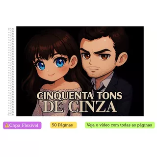 Livro de Colorir 50 Tons de Cinza | Coloring Book | Edição Fofa e Divertida |Tam. A5 e A4| 50 Paginas |Filme em Oferta na Shopee