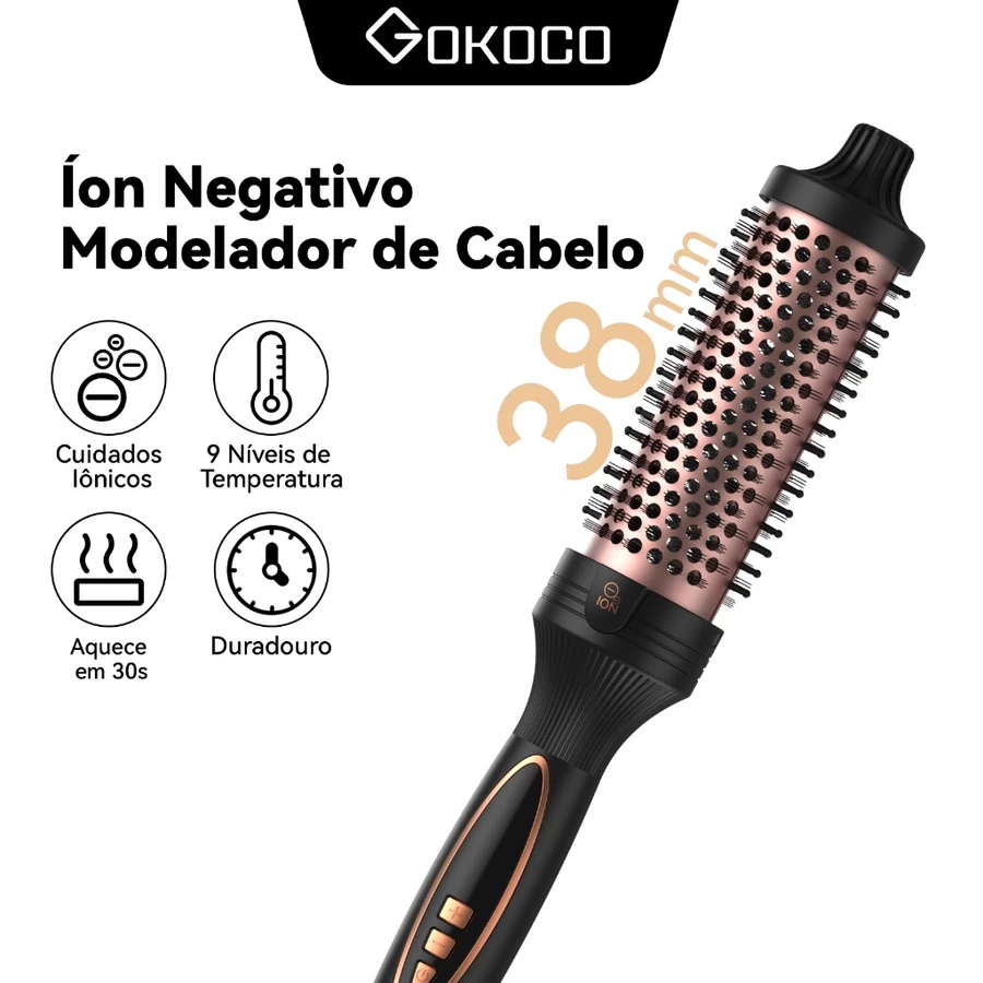 GOKOCO Modelador de Cabelo Portátil Íons Negativos