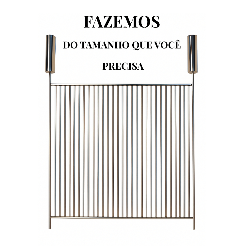 Grelha de inox sob medida tipo uruguaia