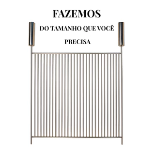 Grelha de inox sob medida tipo uruguaia