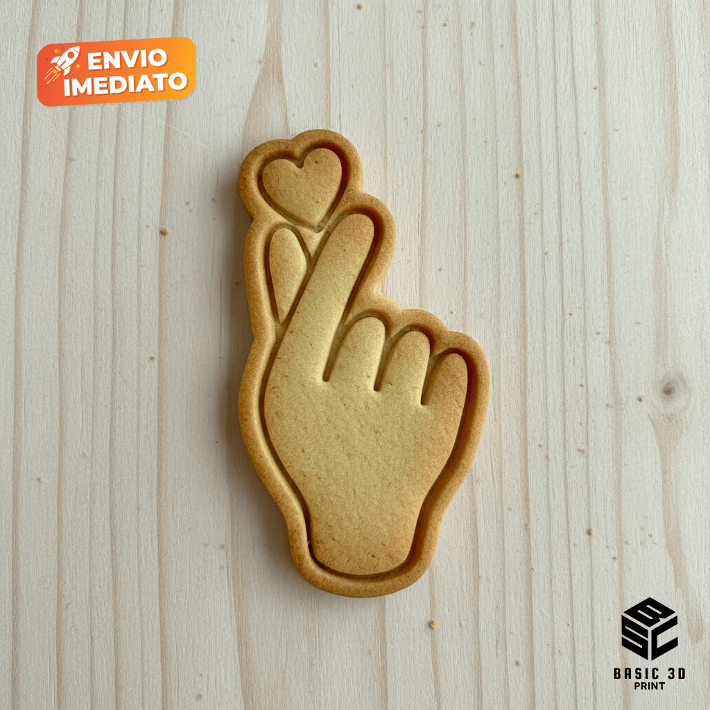 Cortador e marcador de biscoitos tema Mãozinha Coreana Doram