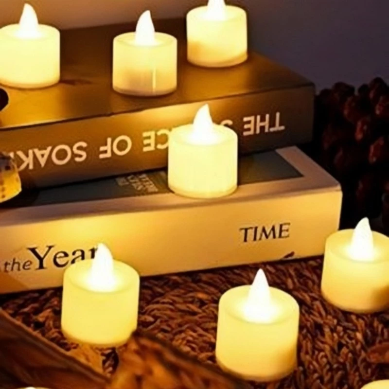 velas de led decorativas em uso na decoração de casa