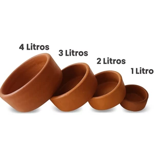 Bebedouro e Comedouro de Barro Natural para Cães e Gatos 1L 2L 3L 4L Mantém Água Fresca Barato