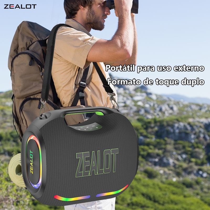zeal セット 250W,48000mAh,TWS 500W,ZEALOT-ZE21 caixa de som a prova d água