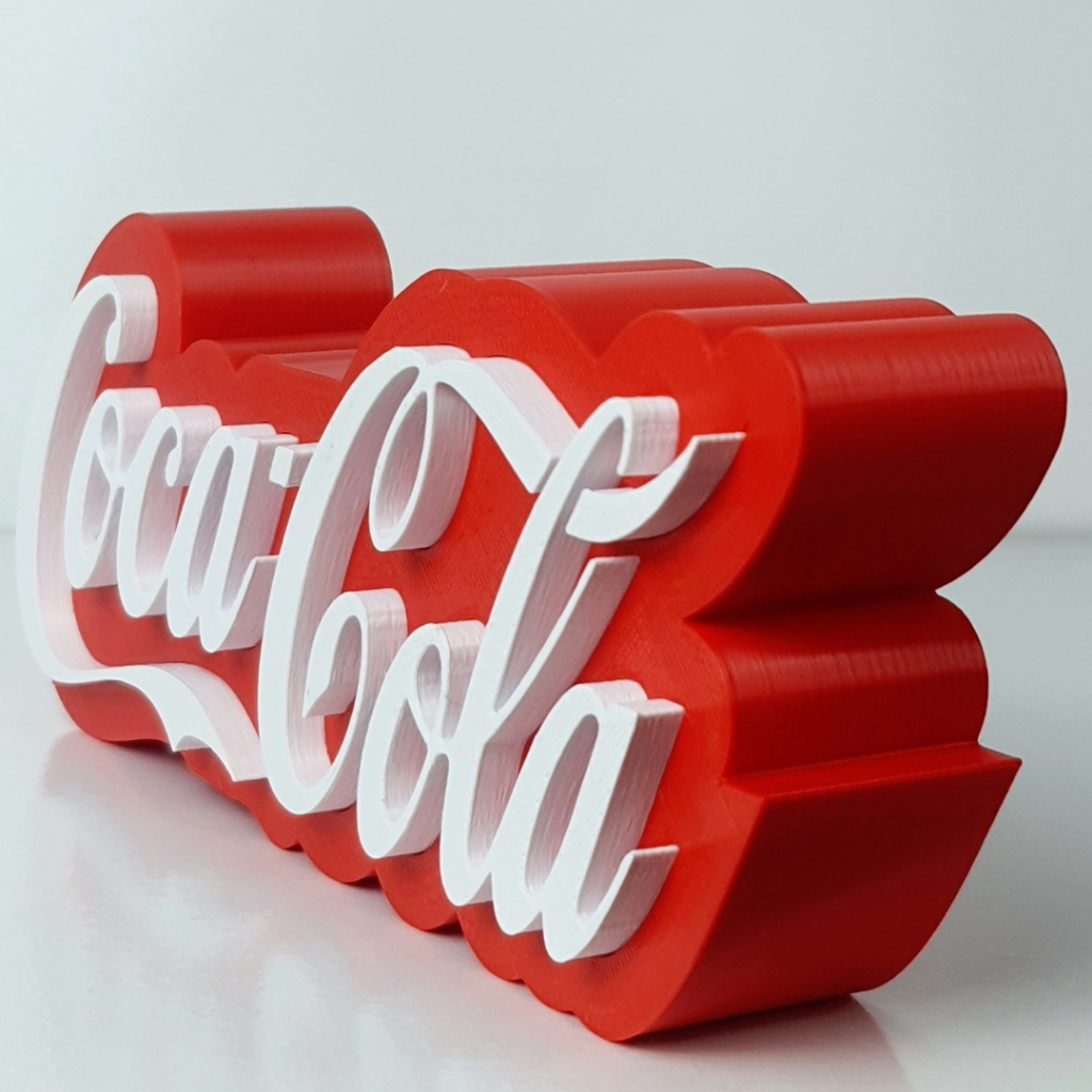 Coca-Cola 立体ロゴ インテリア小物 約43cm Placa Decorativa Coca-Cola em 3D Presente / Decoração / Enfeite
