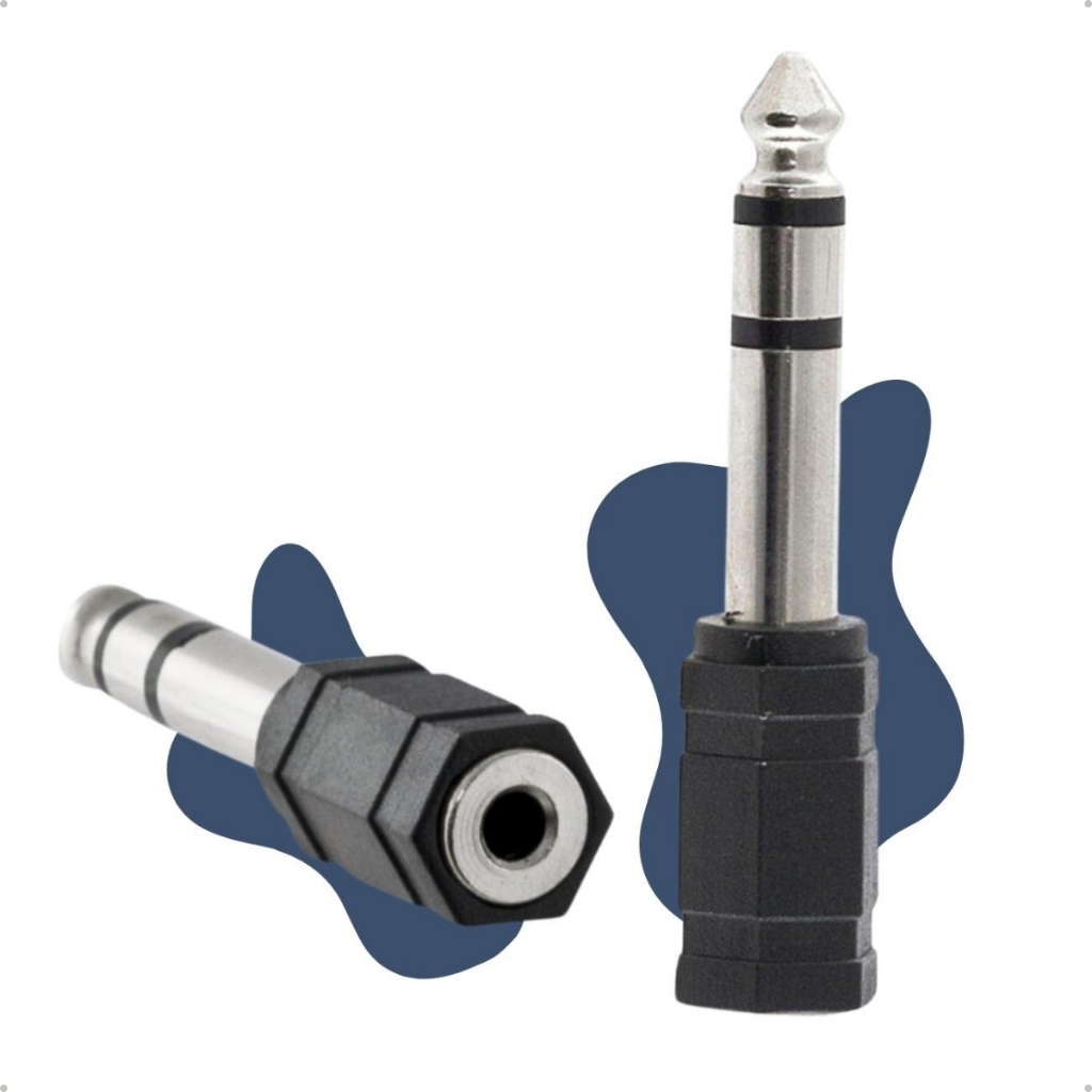 Plug Adaptador P2 Para P10 Estéreo Solda Blindada Plug P2 / P10 ...